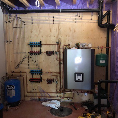 custom home in floor heating boiler systems